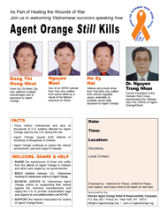 Agent Orange Tour leaflet
